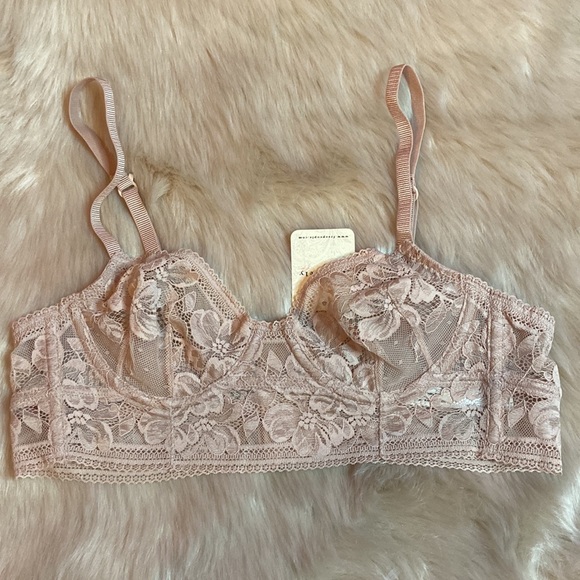 NWT intimately free people Sorento Demi Longline Bra sweet nothings sz 36C - Picture 2 of 12